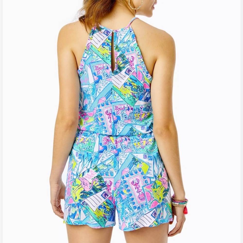 Lilly Pulitzer Dayley Romper Pop Up Wish You Were Here Postcard Print - Large - Picture 5 of 16